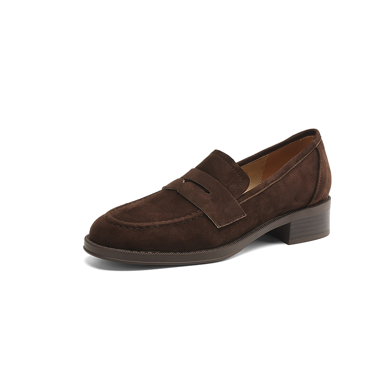 deep-mouth-flat-shoes-womens-simple-slip-on-in-brown-or-black_4 Deep Mouth Flat Shoes - Women's Simple Slip-On in Brown or Black