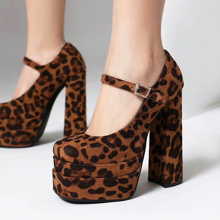 fashion-high-heel-single-shoes-with-leopard-print-and-square-toe Fashion High Heel Single Shoes with Leopard Print and Square Toe