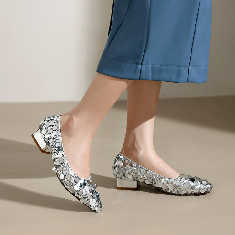womens-fashion-flat-shoes-low-chunky-heel-square-toe-slip-on Women's Fashion Flat Shoes Low Chunky Heel Square Toe Slip-On