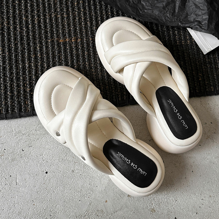 Women's One-Strap Slide Sandals with Mid Chunky Heel - Style k.html